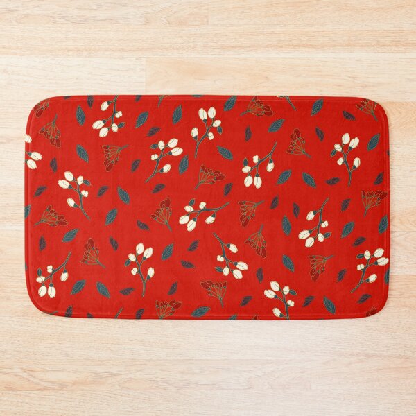 Item preview, Spring flower buds on red background designed and sold by BrankaPD.