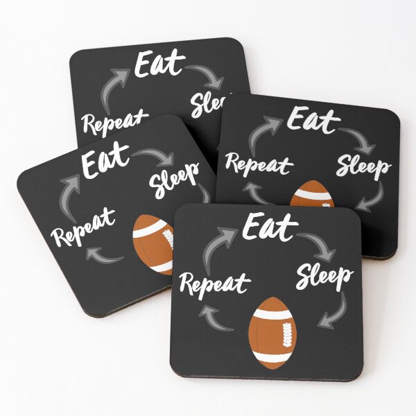 Item preview, Eat Sleep Football Repeat designed and sold by Thedoode.