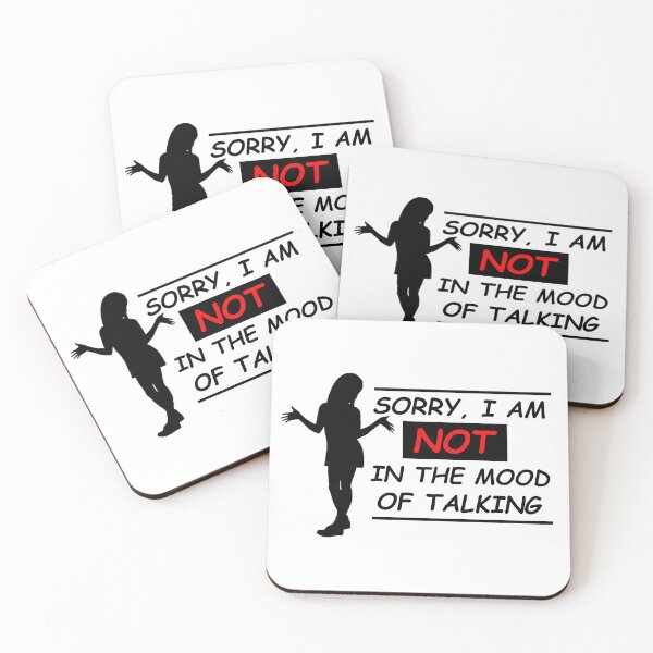 Item preview, "Not in the mood of talking" White designed and sold by CreativityRoams.