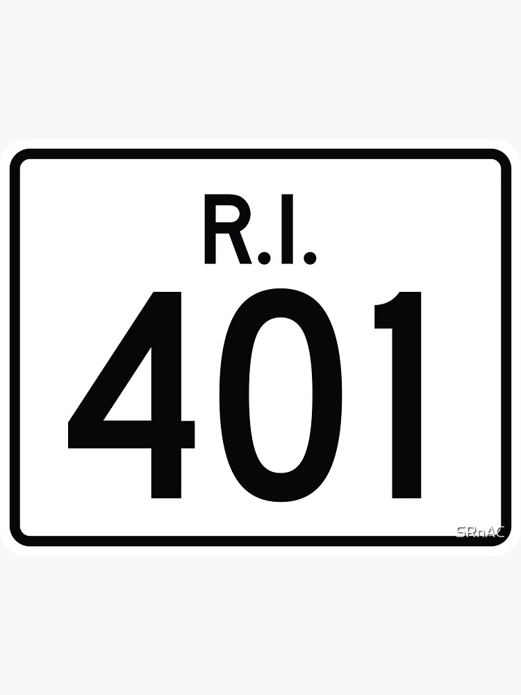  Rhode Island State Route 401 Area Code 401 Sticker For Sale By 