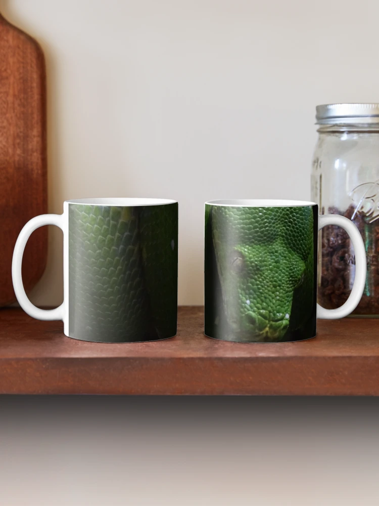 Thumbnail 2 of 6, Coffee Mug, Green Tree Python designed and sold by Catavan.