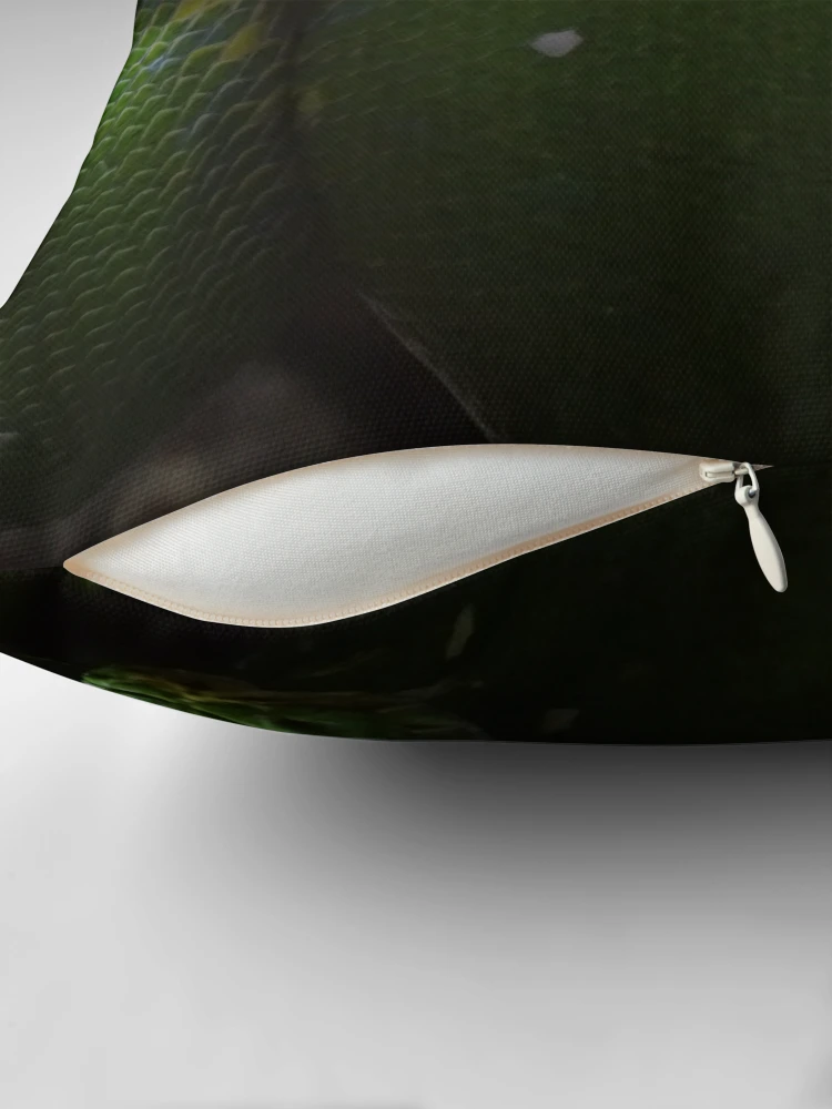 Thumbnail 2 of 4, Pillow, Green Tree Python designed and sold by Catavan.