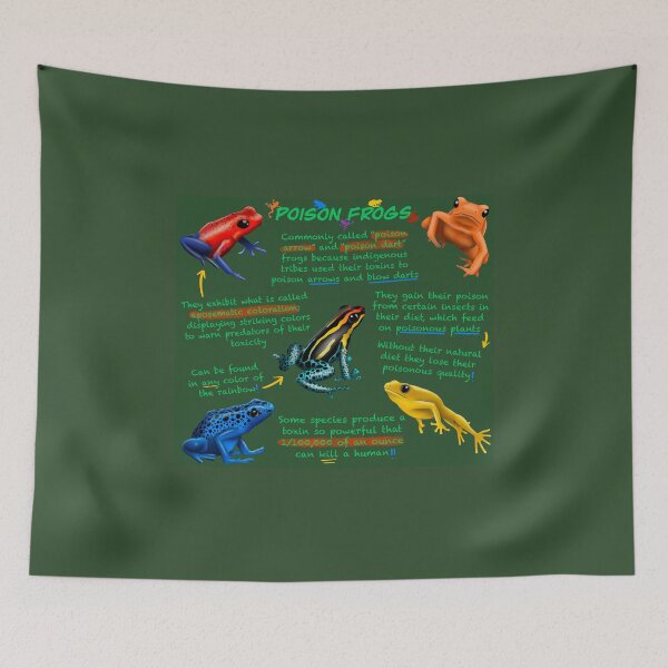 Item preview, Poison Dart Frogs Fun Facts designed and sold by troyanthonyart.