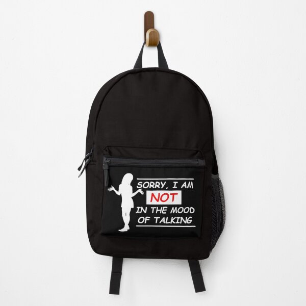 Item preview, "Not in the mood of talking" Black designed and sold by CreativityRoams.