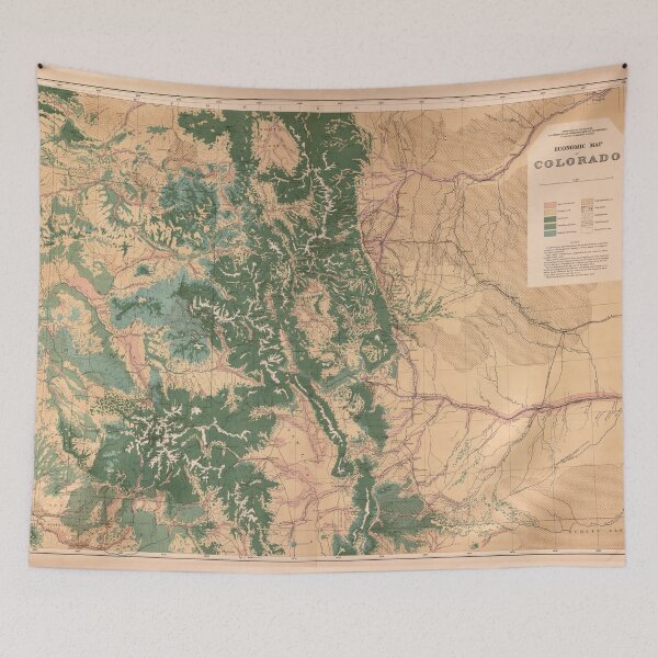 Item preview, Vintage Colorado Natural Resources Map (1877) designed and sold by BravuraMedia.