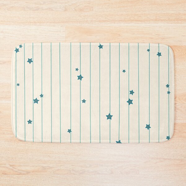 Item preview, Ditsy stars pattern on vertical stripes - blue on cream designed and sold by BrankaPD.