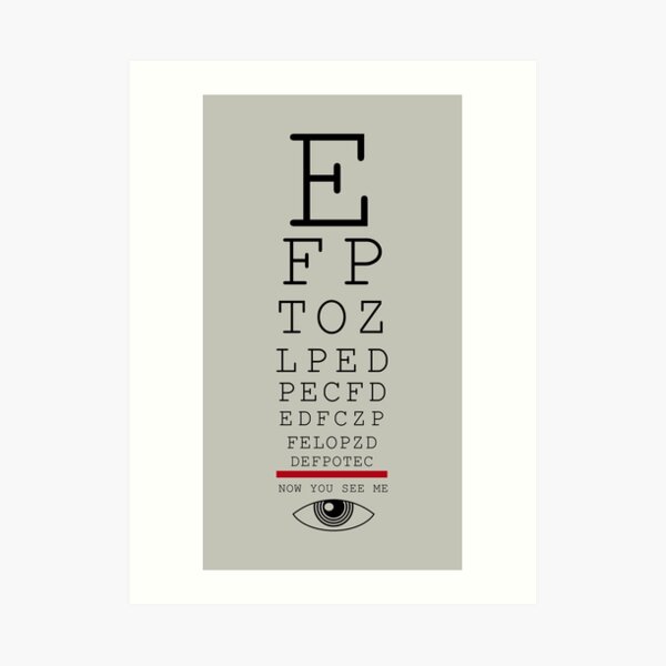 Eye Chart Print Vintage Design – Flying Junction Co.