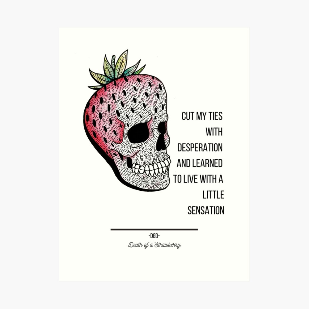 Dance Gavin Dance Death Of A Strawberry Art Print By Itsmitchbitch Redbubble