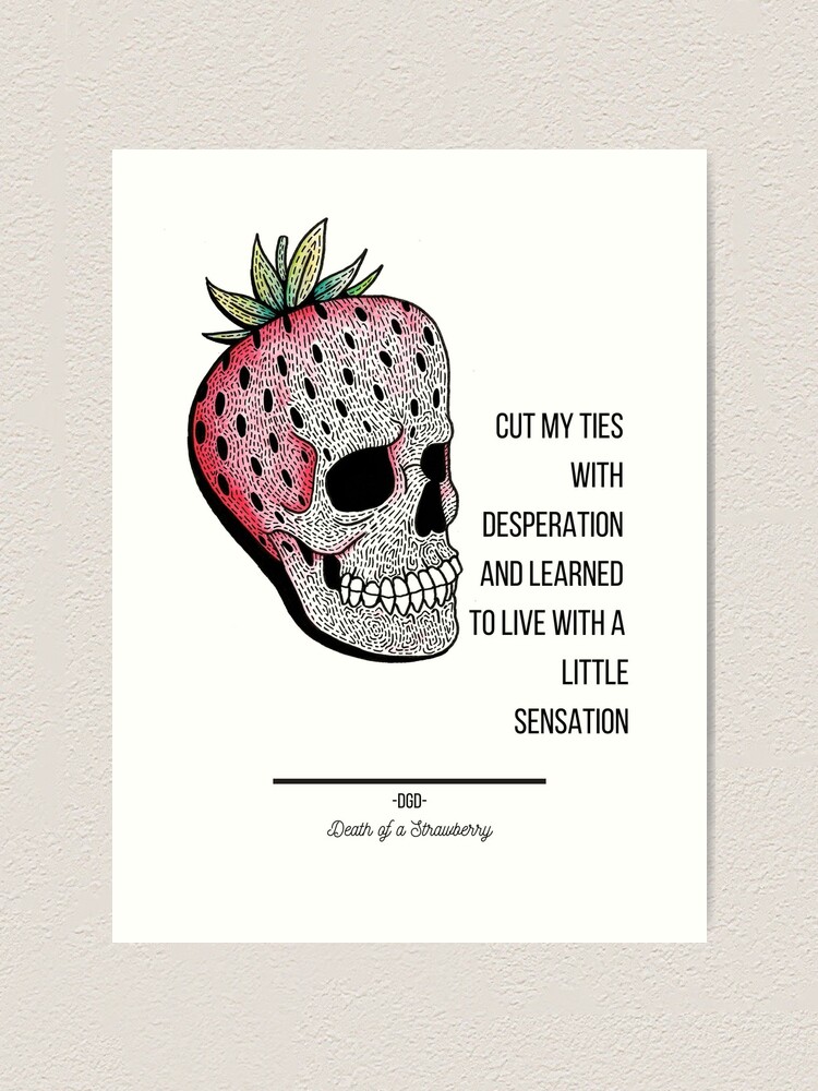 Dance Gavin Dance Death Of A Strawberry Art Print By Itsmitchbitch Redbubble