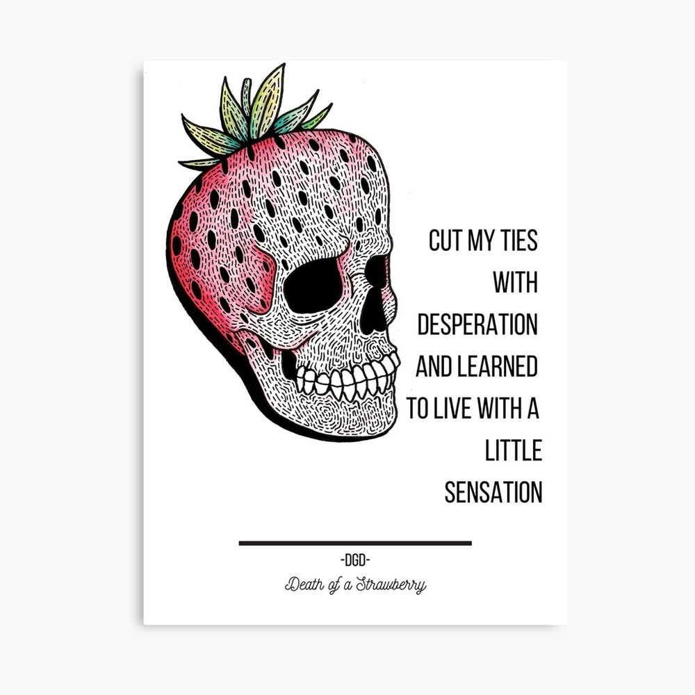 Dance Gavin Dance Death Of A Strawberry Art Board Print By Itsmitchbitch Redbubble