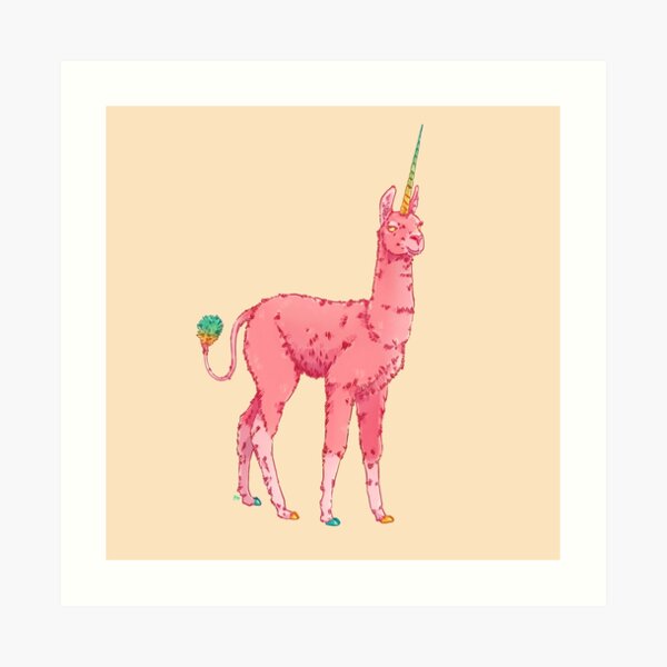Llamacorn Art Print