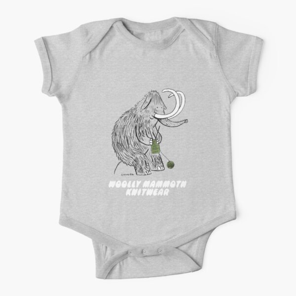 Woolly Mammoth Short Sleeve Baby One-Piece for Sale | Redbubble