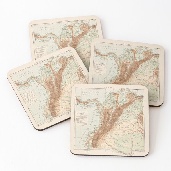 Item preview, Vintage Colombia Map (1875) designed and sold by BravuraMedia.