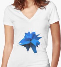 Blue Polygon Women's Fitted V-Neck T-Shirt