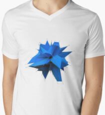 Blue Polygon Men's V-Neck T-Shirt