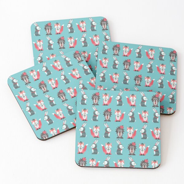 Item preview, DARK BUNKER WALLPAPER - Fox Rabbit Hedgehog designed and sold by MarcoPolok.