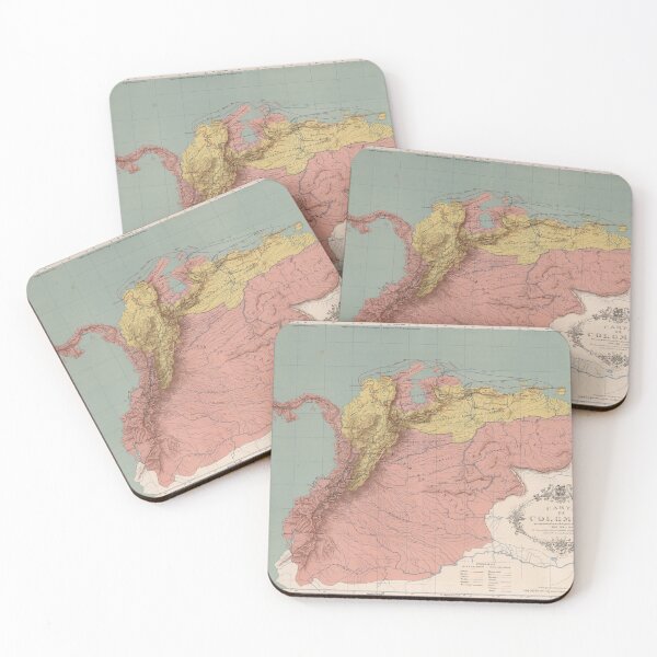 Item preview, Vintage Map of Colombia (1890) designed and sold by BravuraMedia.