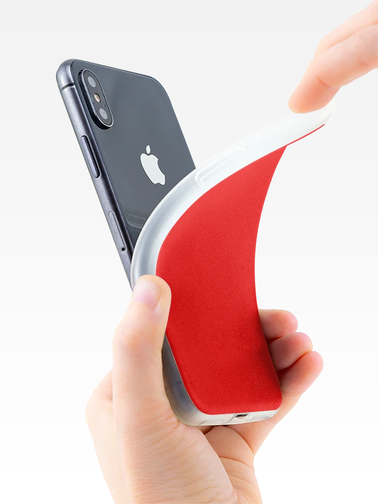 Thumbnail 4 of 5, iPhone Case, Solid Red Color Face designed and sold by Sergey S.