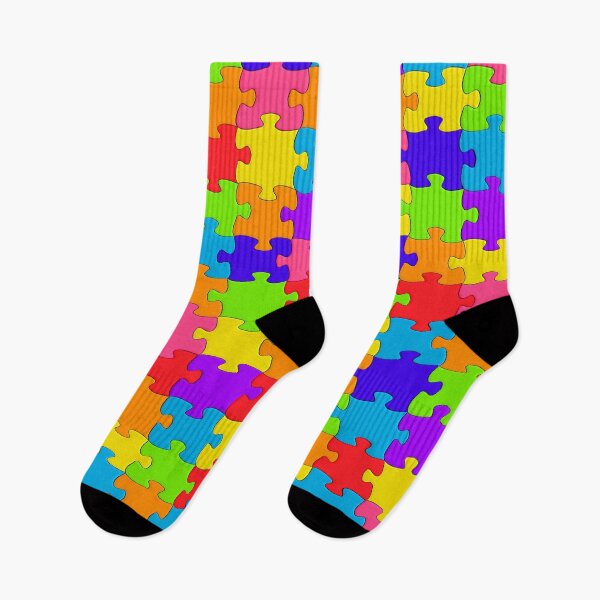 Item preview, Jigsaw pattern multicolour design designed and sold by luvvvvvit.