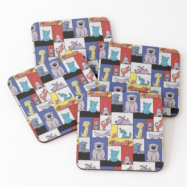 Item preview, Mondrian Dogs designed and sold by Square Bear Studio.