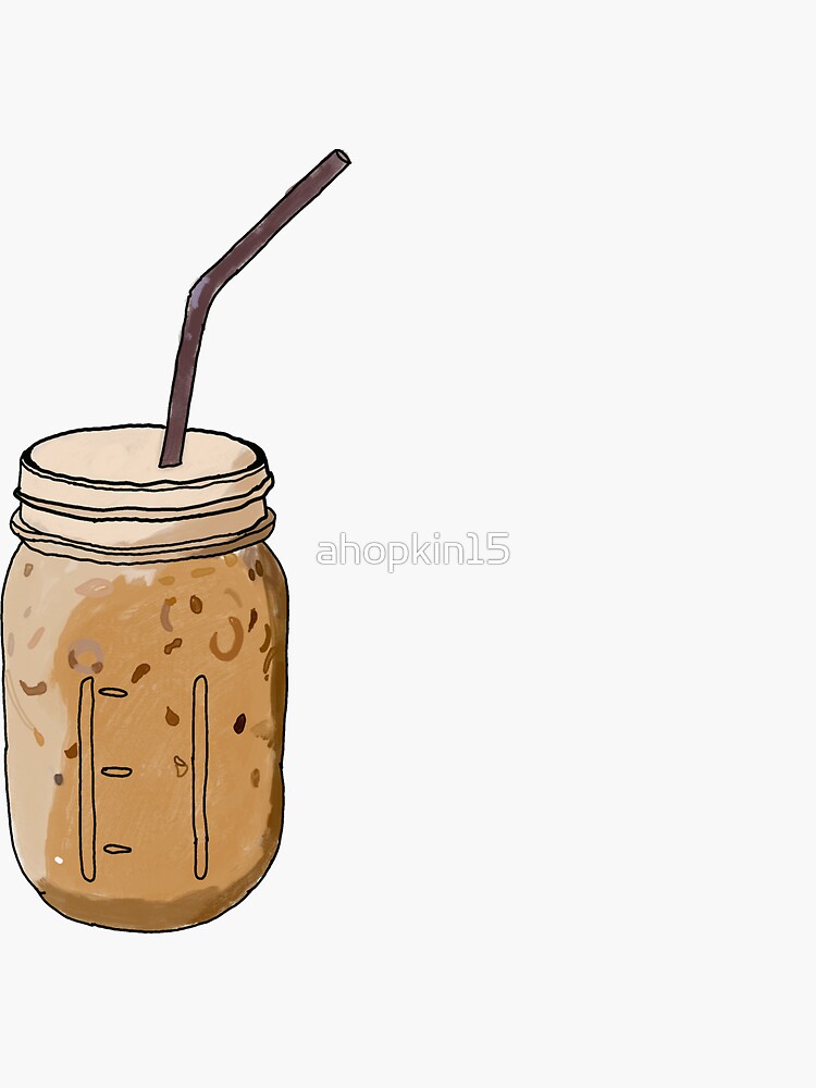 Custom Mama's Groovy Iced Coffee Mason w Handle Jar