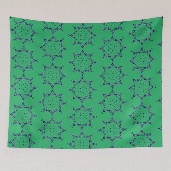 Item preview, Green and blue abstract star designed and sold by Abstractlara.