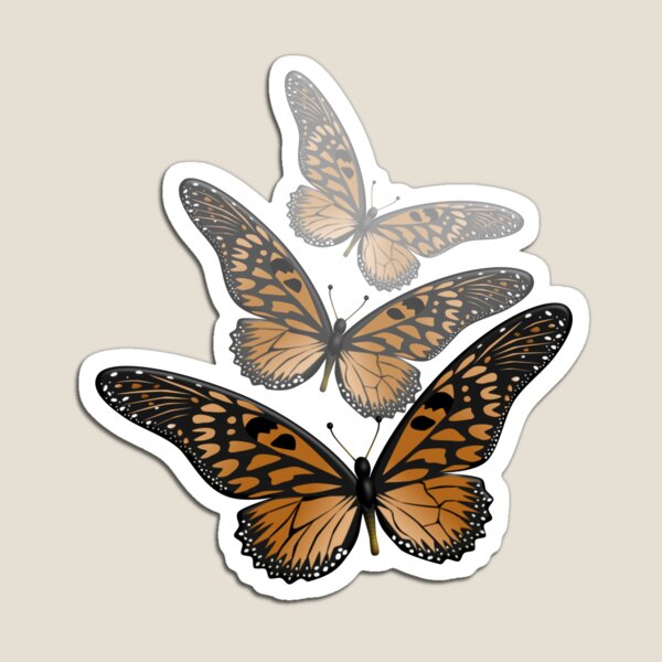 3 Monarchs Magnet