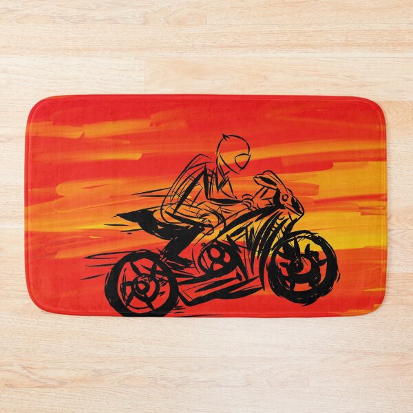 Item preview, sunset and motorbike rider painting | motorbike rider painting| motorbike rider abstract art  designed and sold by KARTICK DUTTA.