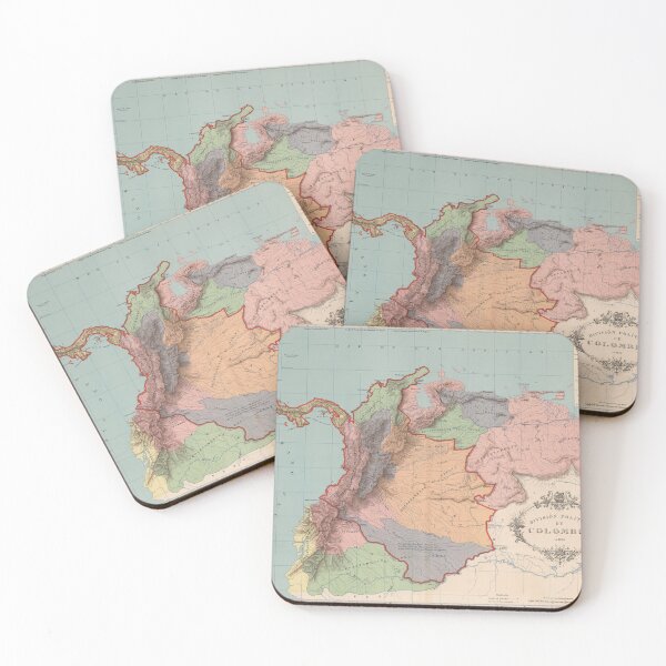 Item preview, Vintage Colombia Map (1890) designed and sold by BravuraMedia.