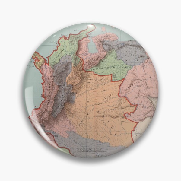 Item preview, Vintage Colombia Map (1890) designed and sold by BravuraMedia.