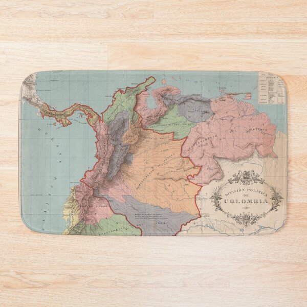 Item preview, Vintage Colombia Map (1890) designed and sold by BravuraMedia.