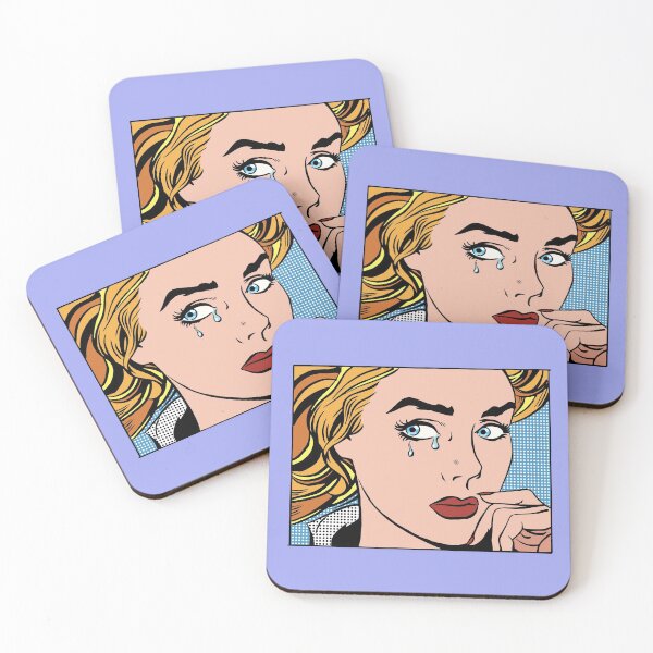 Item preview, Lichtenstein Style Pop Art Woman Crying designed and sold by Action Toons.