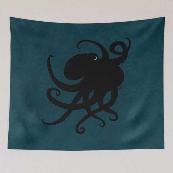 Item preview, Octopus Silhouette, by Amber Marine © 2015 designed and sold by Amber Marine ~ Wildlife Artist ~ © 2004-2021.