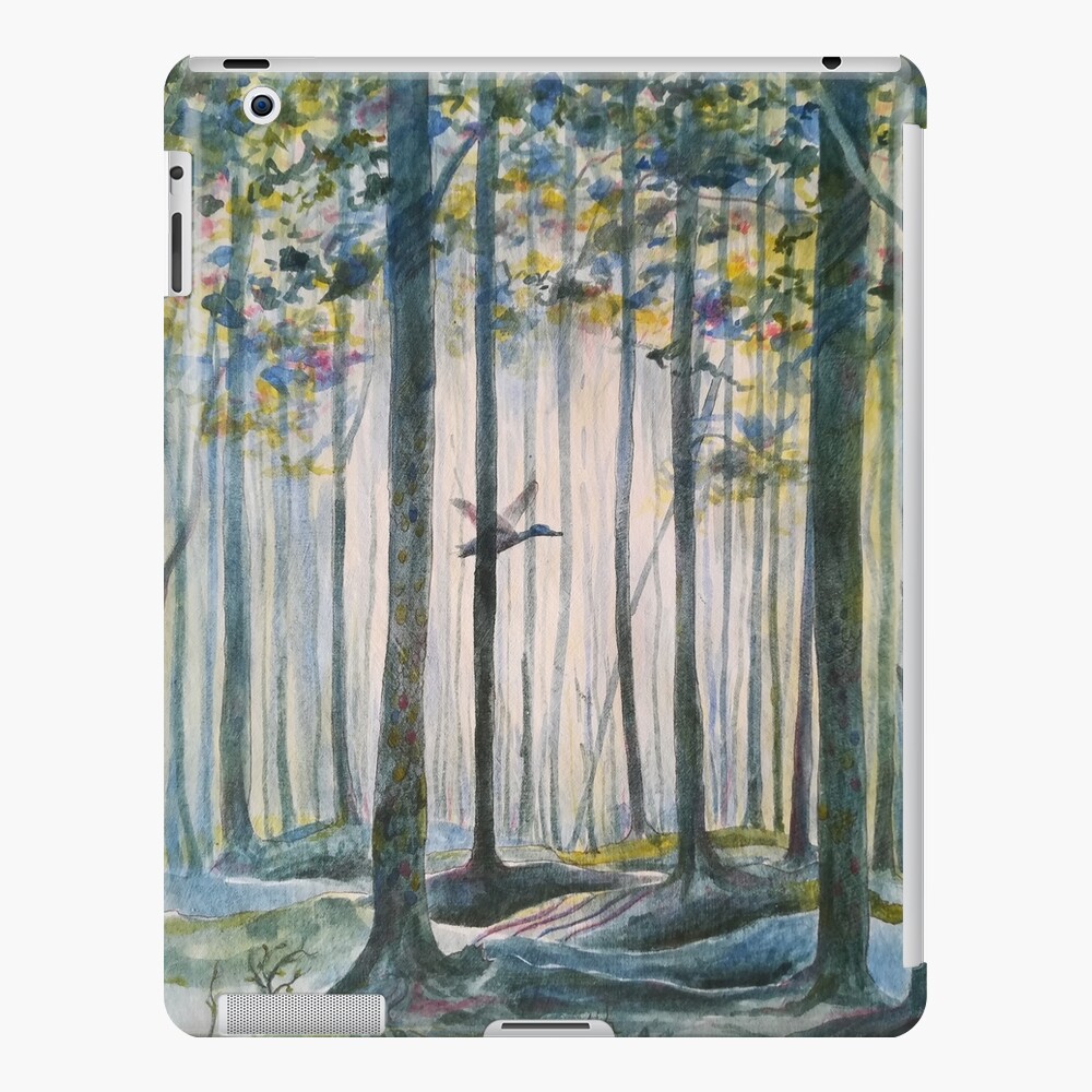 Eine Ente fliegt durch den Wald iPad-Hülle & Skin