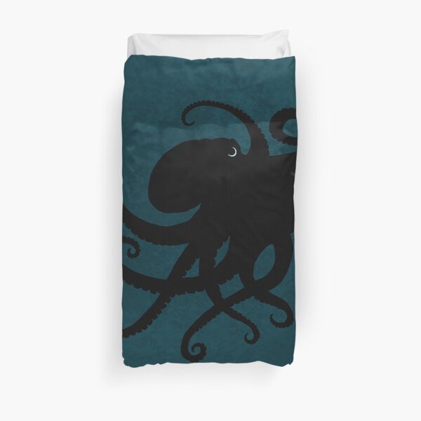 Octopus Silhouette, by Amber Marine © 2015 Duvet Cover