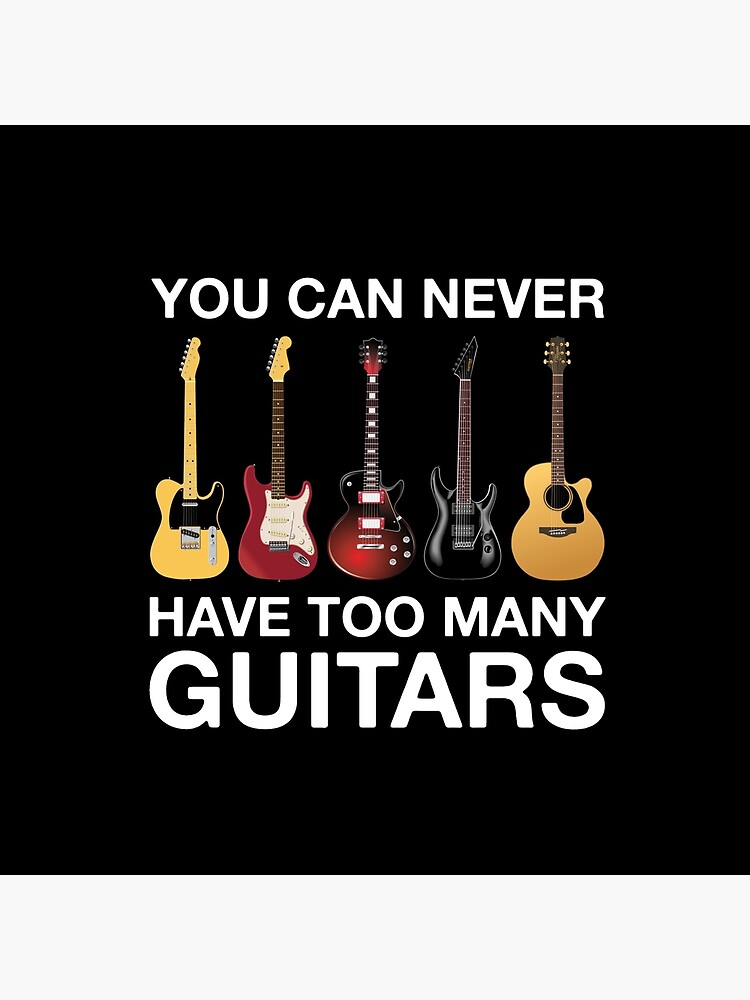 Thumbnail 4 of 4, Pillow, You Can Never Have Too Many Guitars designed and sold by brandonv111.