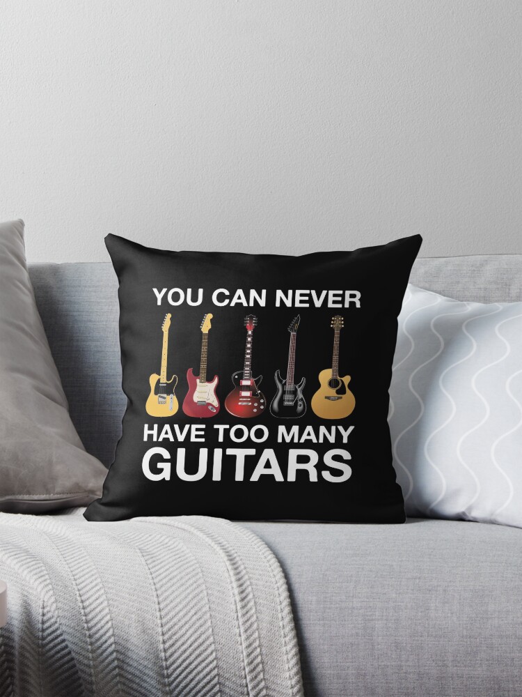 Thumbnail 1 of 4, Pillow, You Can Never Have Too Many Guitars designed and sold by brandonv111.