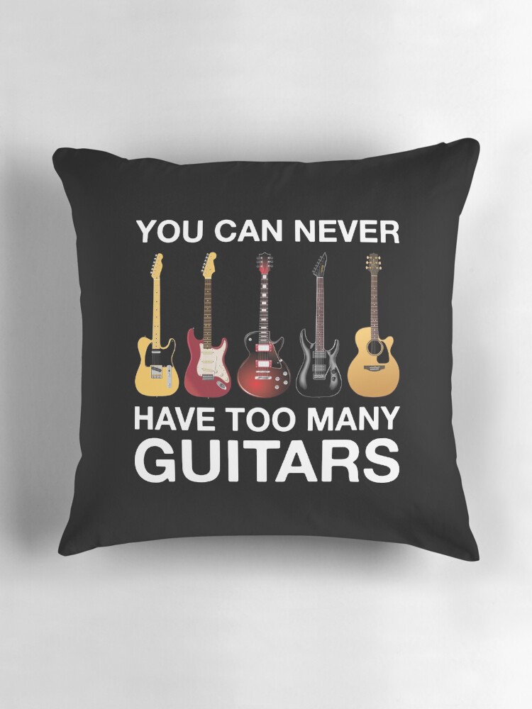 Thumbnail 3 of 4, Pillow, You Can Never Have Too Many Guitars designed and sold by brandonv111.