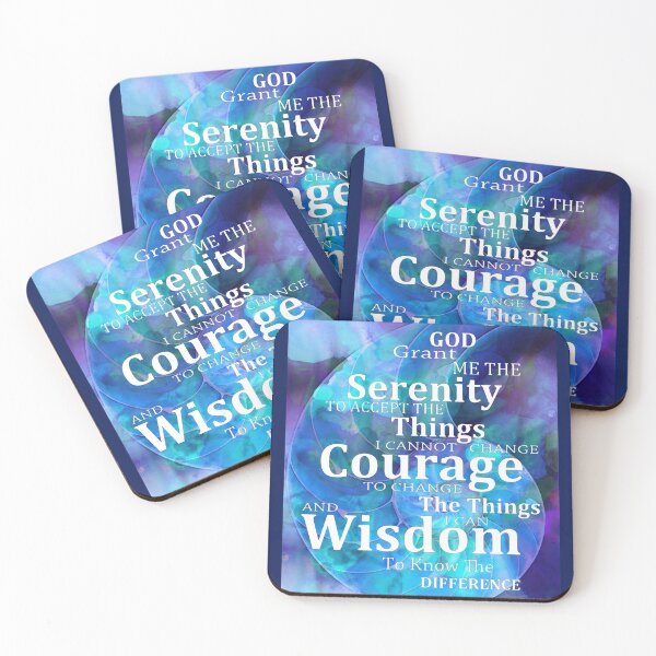 Item preview, Blue Nautilus Shell Serenity Prayer Art - Sharon Cummings designed and sold by Sharon Cummings Art.