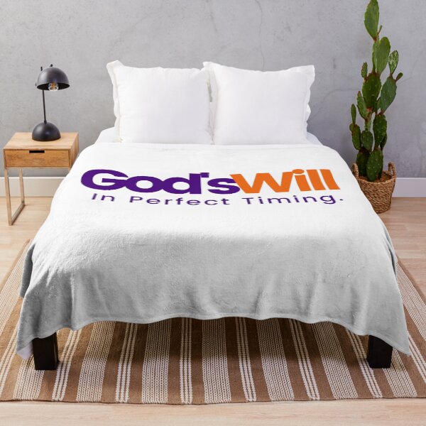 Item preview, God's Will - In Perfect Timing Purple and Orange Christian Design designed and sold by palmsandprints2.