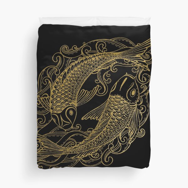 Item preview, Two Golden Koi Fishes Set designed and sold by SoccaTamam.