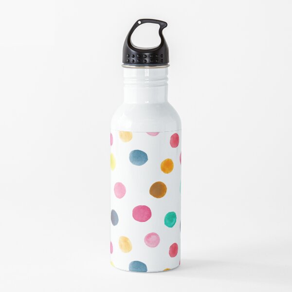Watercolor Polka Dots Water Bottle