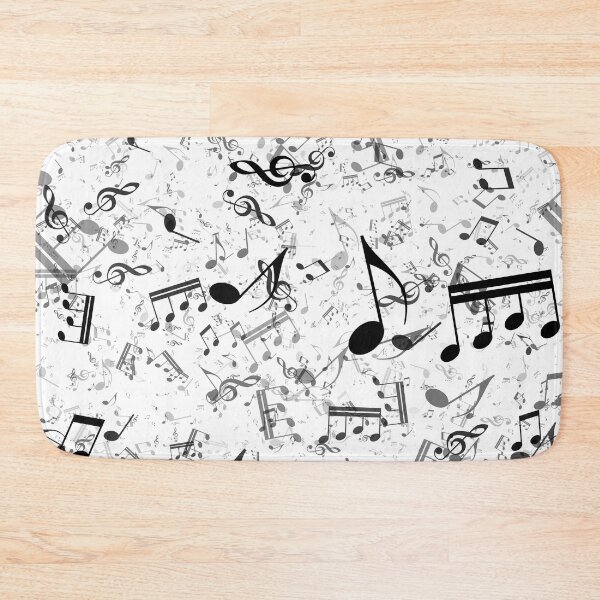 Item preview, Black and White Music Notes Pattern designed and sold by RootSquare.