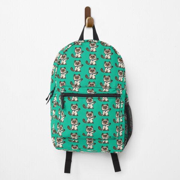 Kitty Says, Stay At Home - Hey you, Stay Home - Siamese Birman Cat - mydoodlesateme Backpack