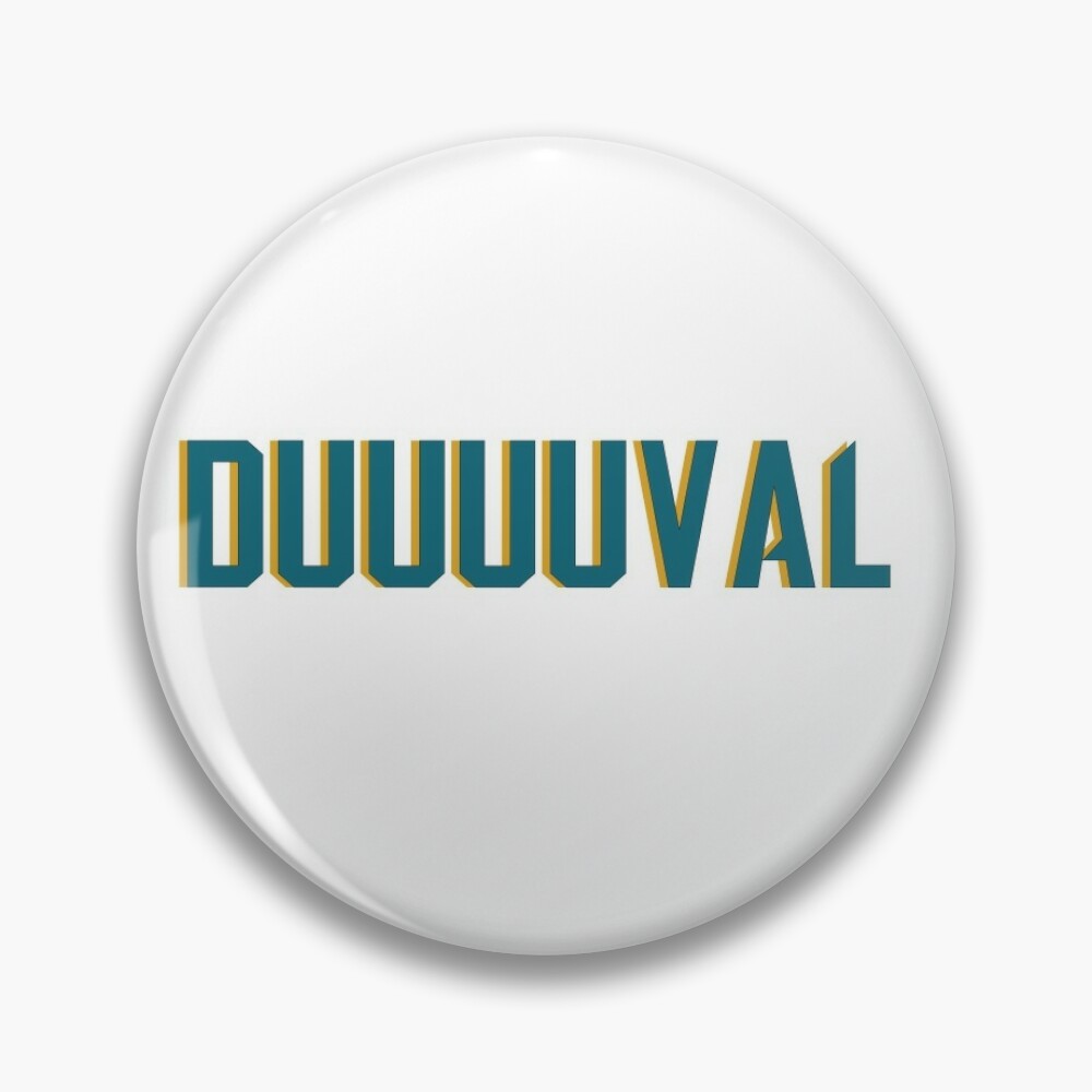 Duval Fun Head Jacksonville Jaguars Teal Gold Enamel Pin 