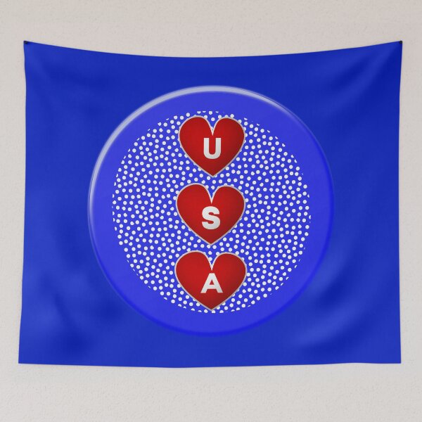 Item preview, USA festive hearts designed and sold by shopbitstockgp.