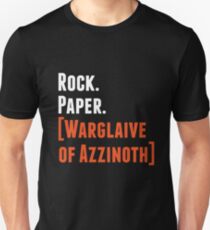 Rock. Paper. Warglaive of Azzinoth. (White) Unisex T-Shirt