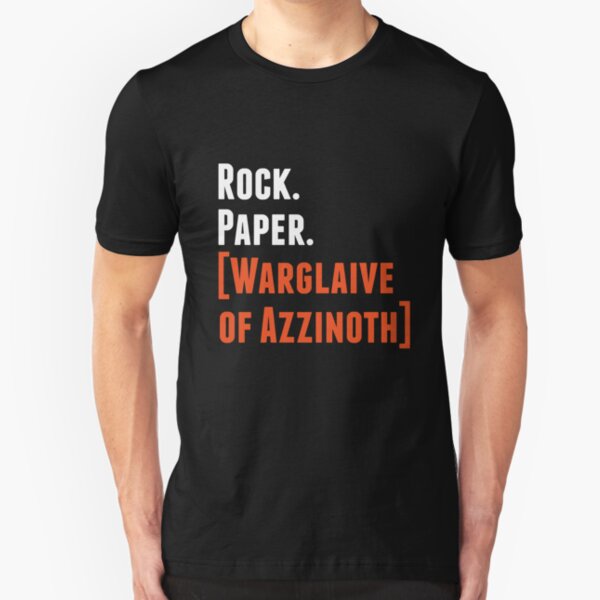 Felsen. Papier. Warglaive von Azzinoth. (Weiß) Slim Fit T-Shirt