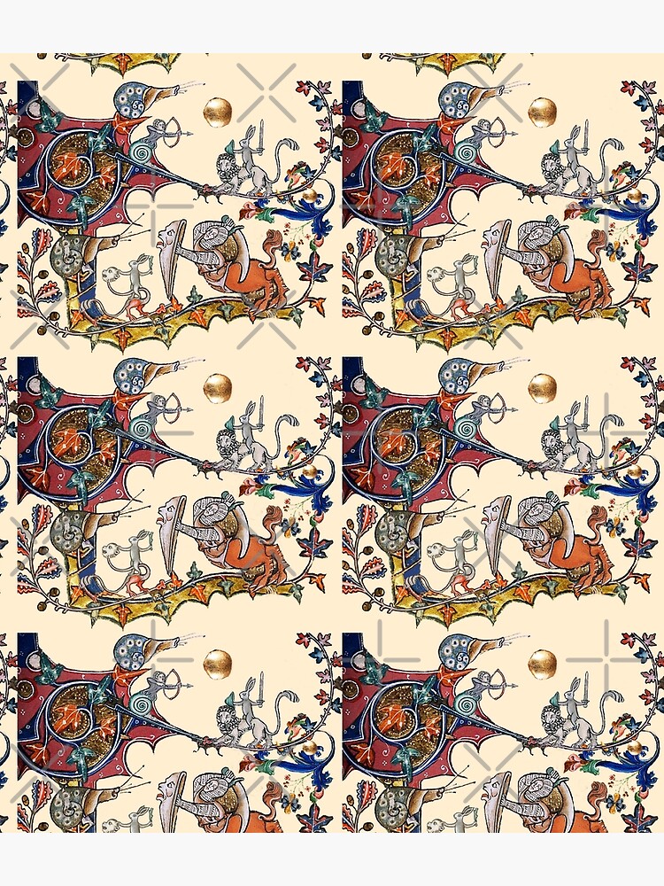 WEIRD MEDIEVAL BESTIARY WAR Between Snails and Killer Rabbits ,Lion,Centaur Knight by BulganLumini