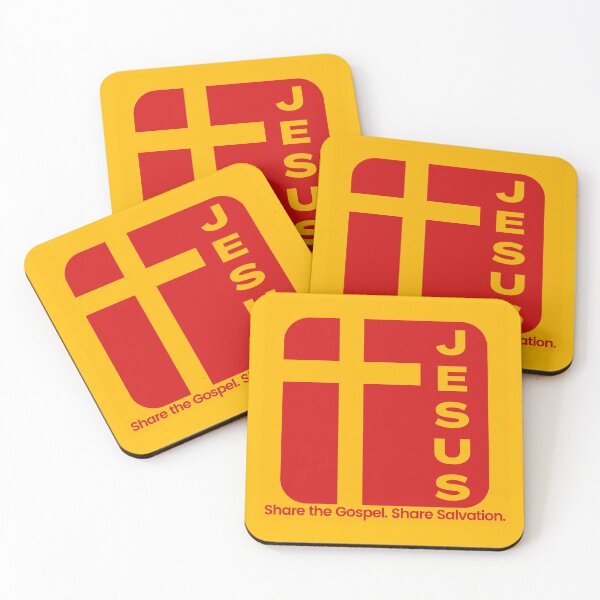 Item preview, Retro Red and Yellow Jesus Design designed and sold by palmsandprints2.